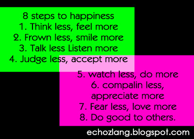 8 Steps to happiness