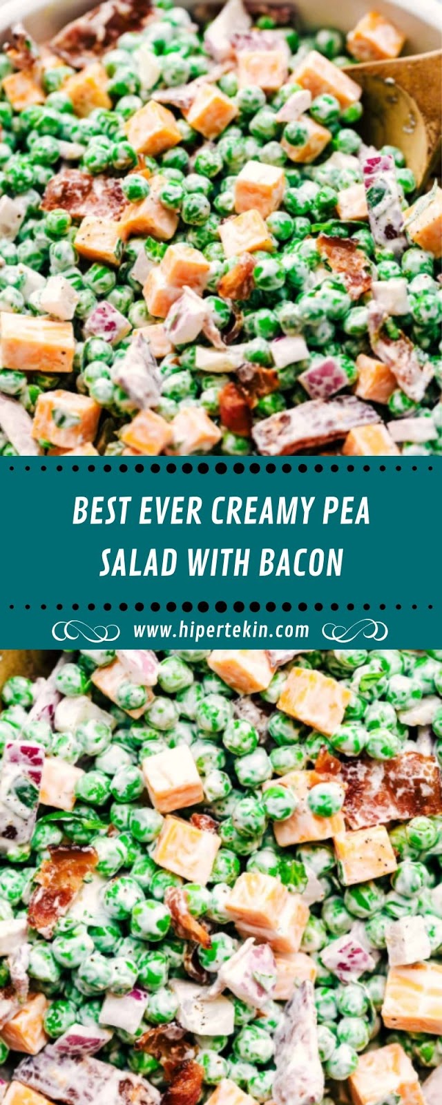 BEST EVER CREAMY PEA SALAD WITH BACON