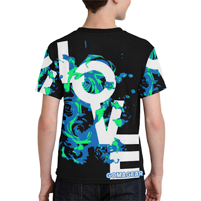 GOMAGEAR® Love Roses Unisex Children T-shirt