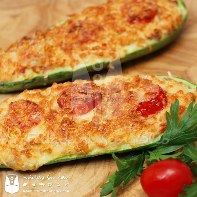 Abobrinha Recheada na AirFryer | Fritadeira sem Óleo - Receitas AirFryer