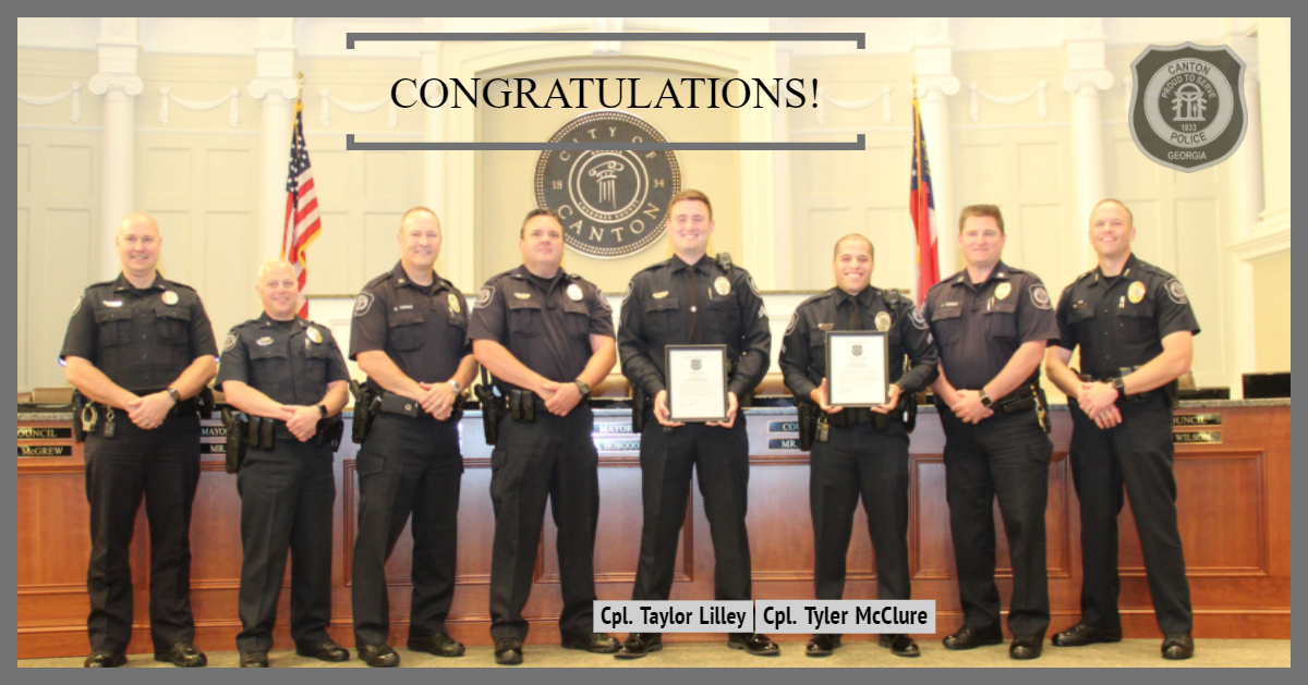 Canton Police Newsroom Canton Officers Promoted