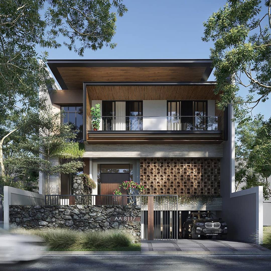 10 Model  Rumah  Minimalis  2 Lantai Sederhana  Di Lahan Sempit Terbaru  2022 NDekorRumah