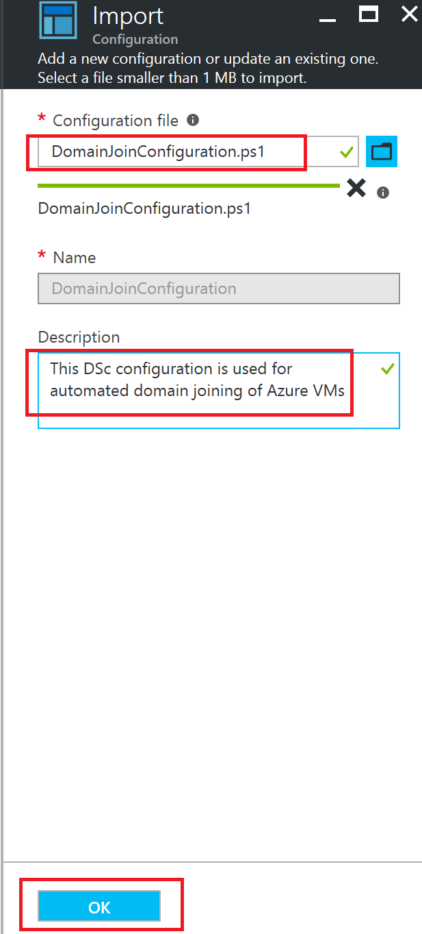 Domain join Azure VM using Azure Automation DSC