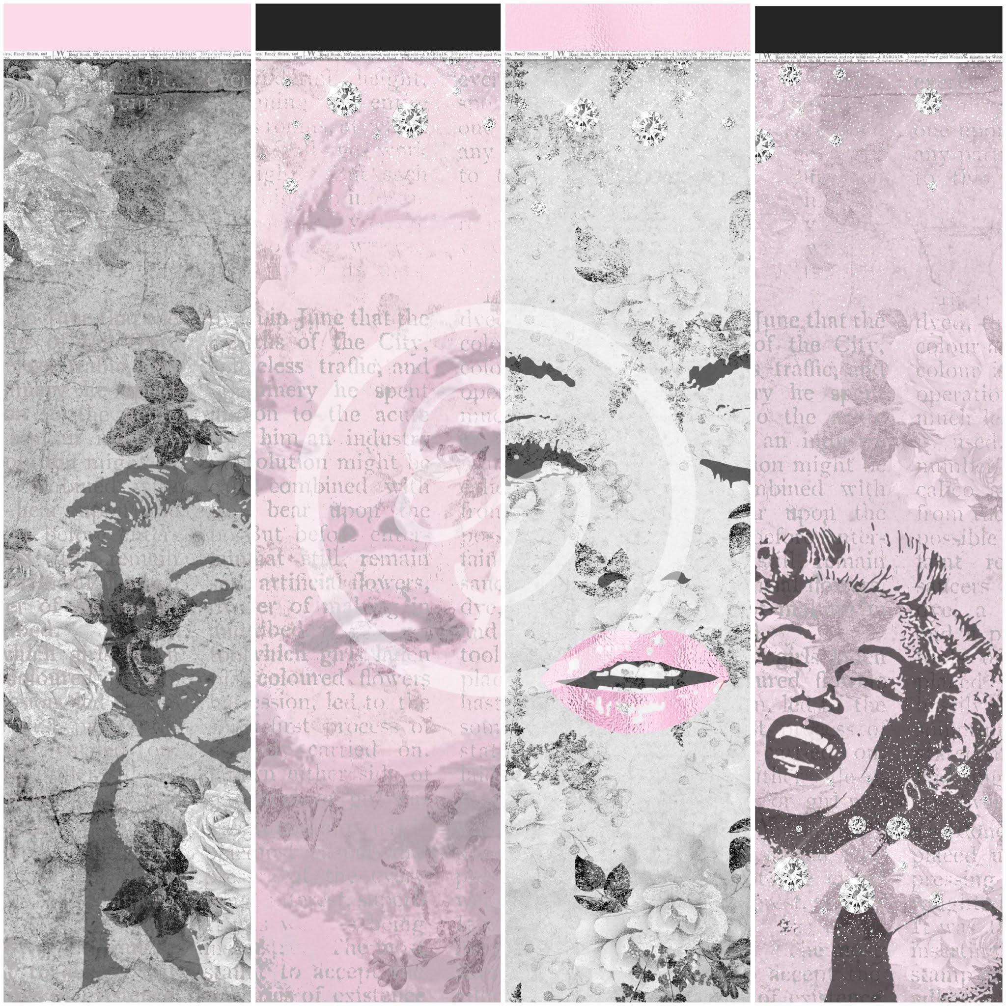 Pretty Walls: Marilyn V2 8 piece wallpaper set