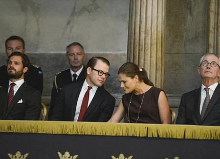 Princess Madeleine, Crown Princess Victoria, Queen Silvia attended the opening of the Exhibition '40 years on the throne serving Sweden