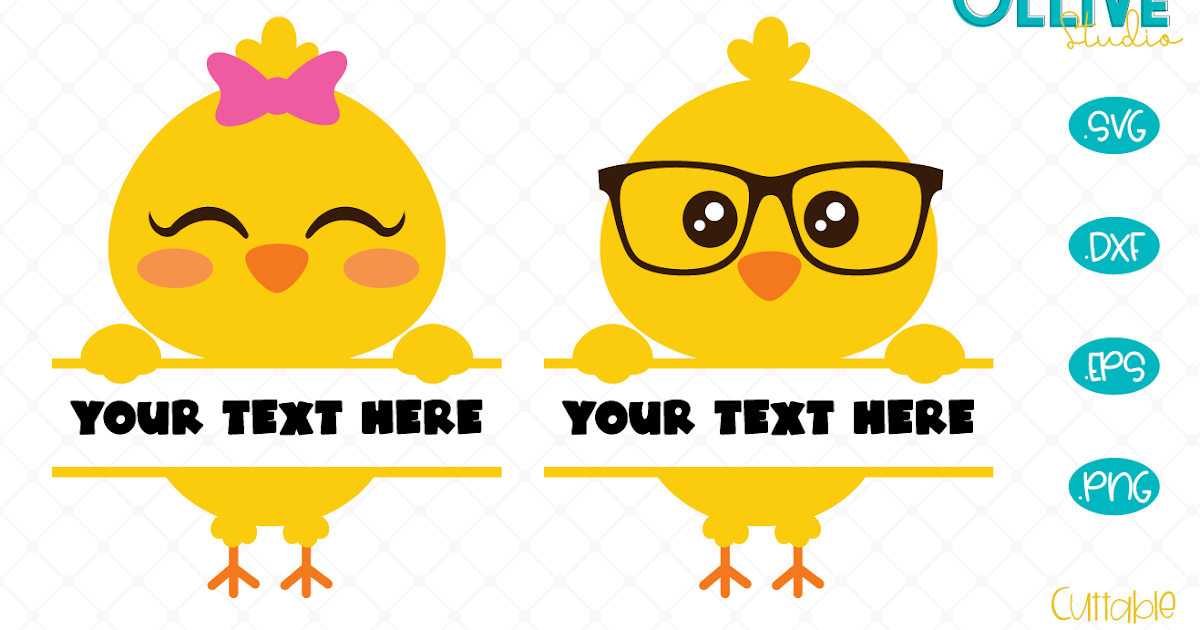 Download Easter Chick Split Monogram Svg Yellowimages Mockups