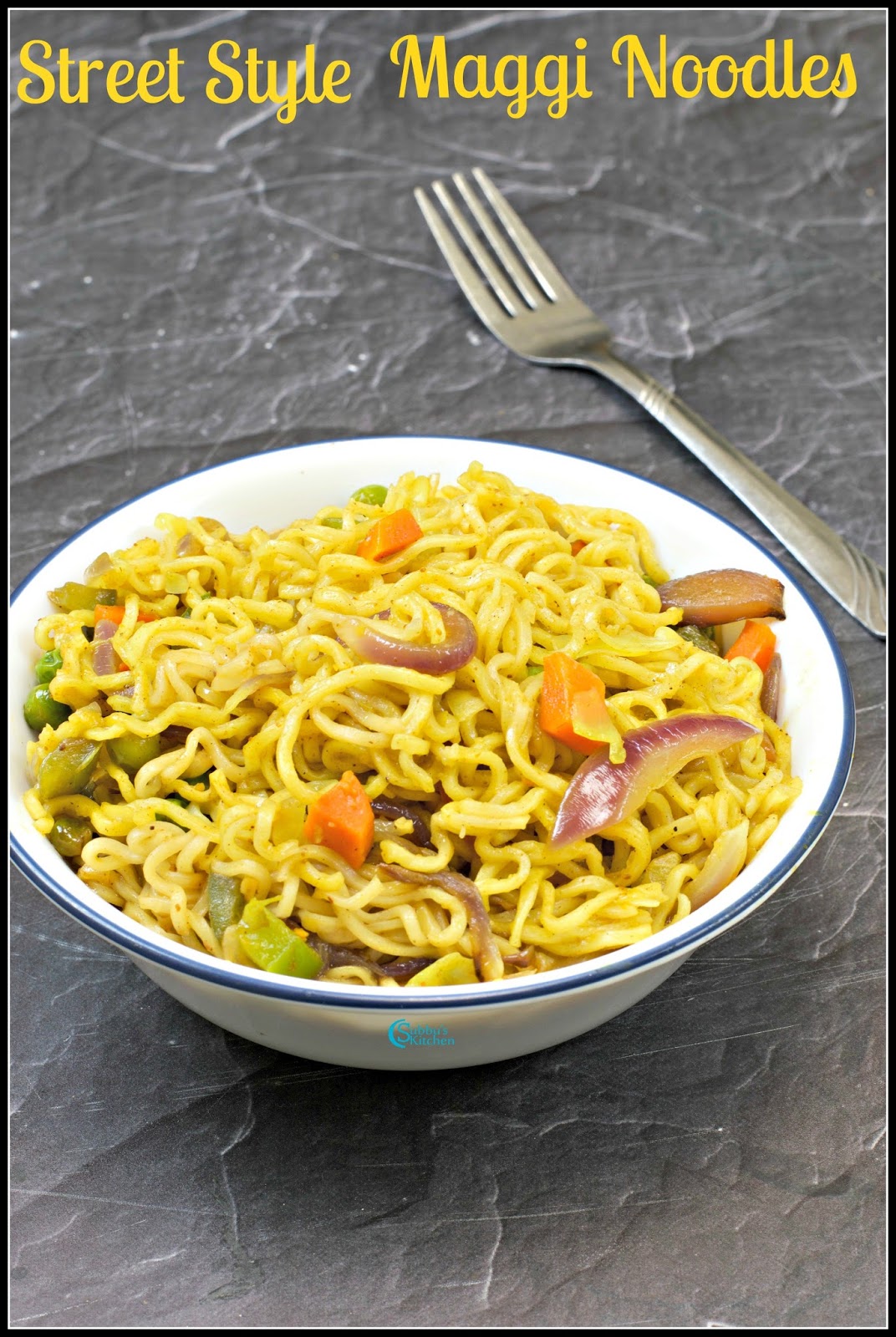 Street Style Maggi Noodles Spicy Vegetable Maggi Recipe Subbus Kitchen