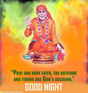 Subh Guruwar Sai Baba Good Night Images