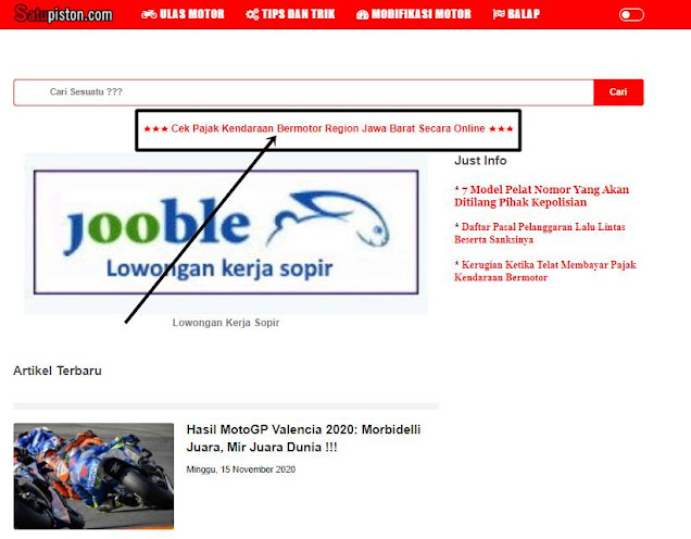 Cek Pajak Motor Online Jawa Barat