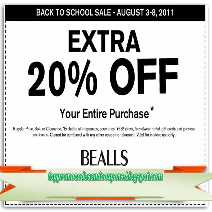 Free Promo Codes and Coupons 2023 Bealls Coupons