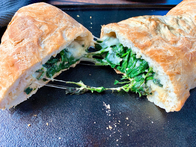Creamed Spinach and Cheese Calzone