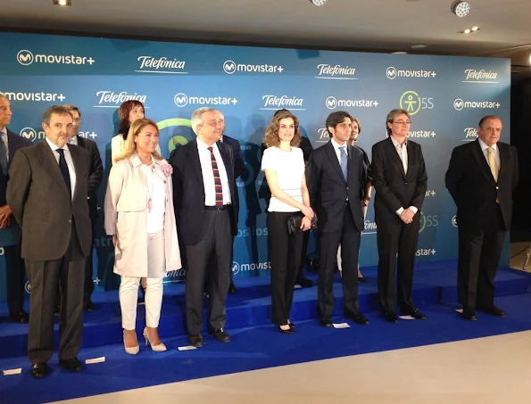 Cucareliquia clutch bag - Queen Letizia of Spain attends the presentation of Telefonica's Platform for the Television contents