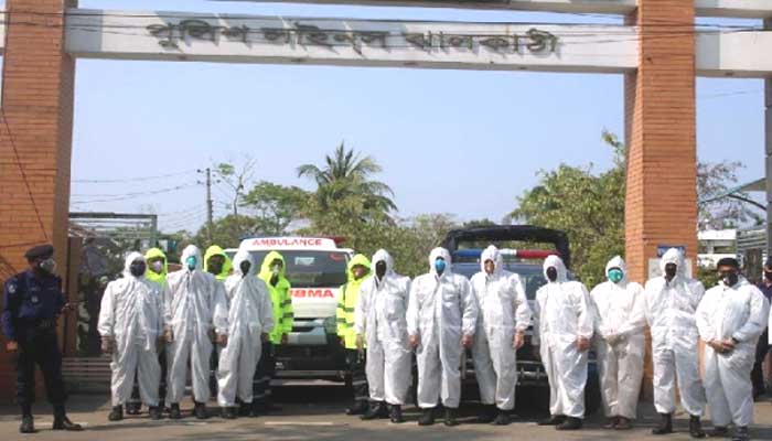 Police Quick Response Team to prevent Corona Virus করোনা ভাইরাস প্রতিরোধে পুলিশের কুইক রেসপন্স টিম