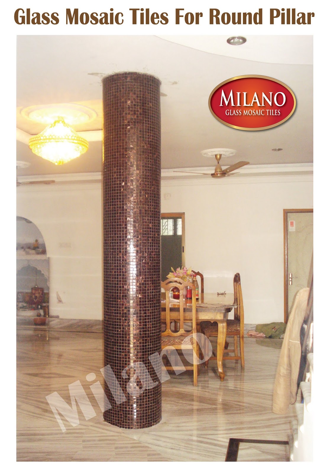Round Pillar Design with Pillar Tiles