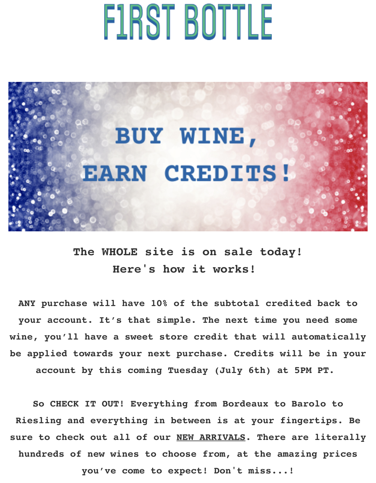 The Wellesley Wine Press First Bottle Wines 10 Back + 50 off 250 Amex Offer + 10 Through