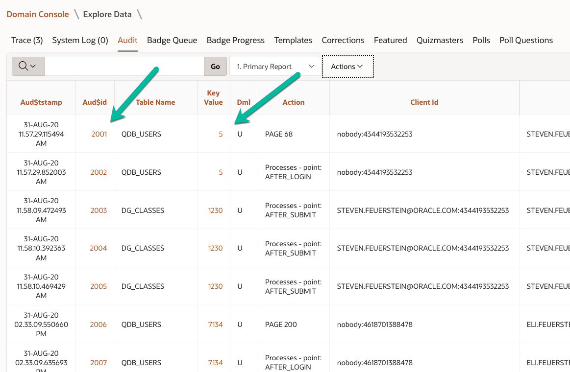 Implementing Enhanced Table Auditing in the Oracle Dev Gym