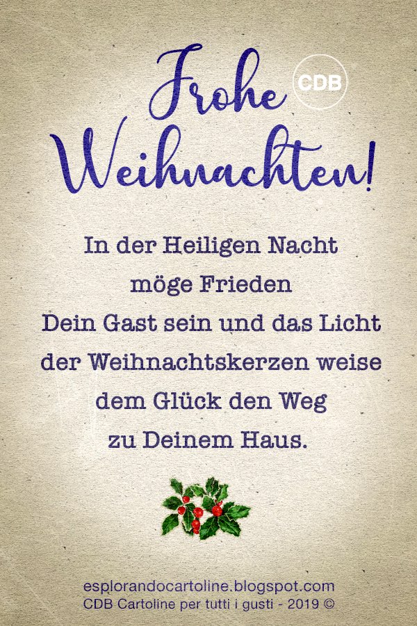 Esplorando Cartoline CDB: Grußkarte 🎄 FROHE WEIHNACHTEN. In der