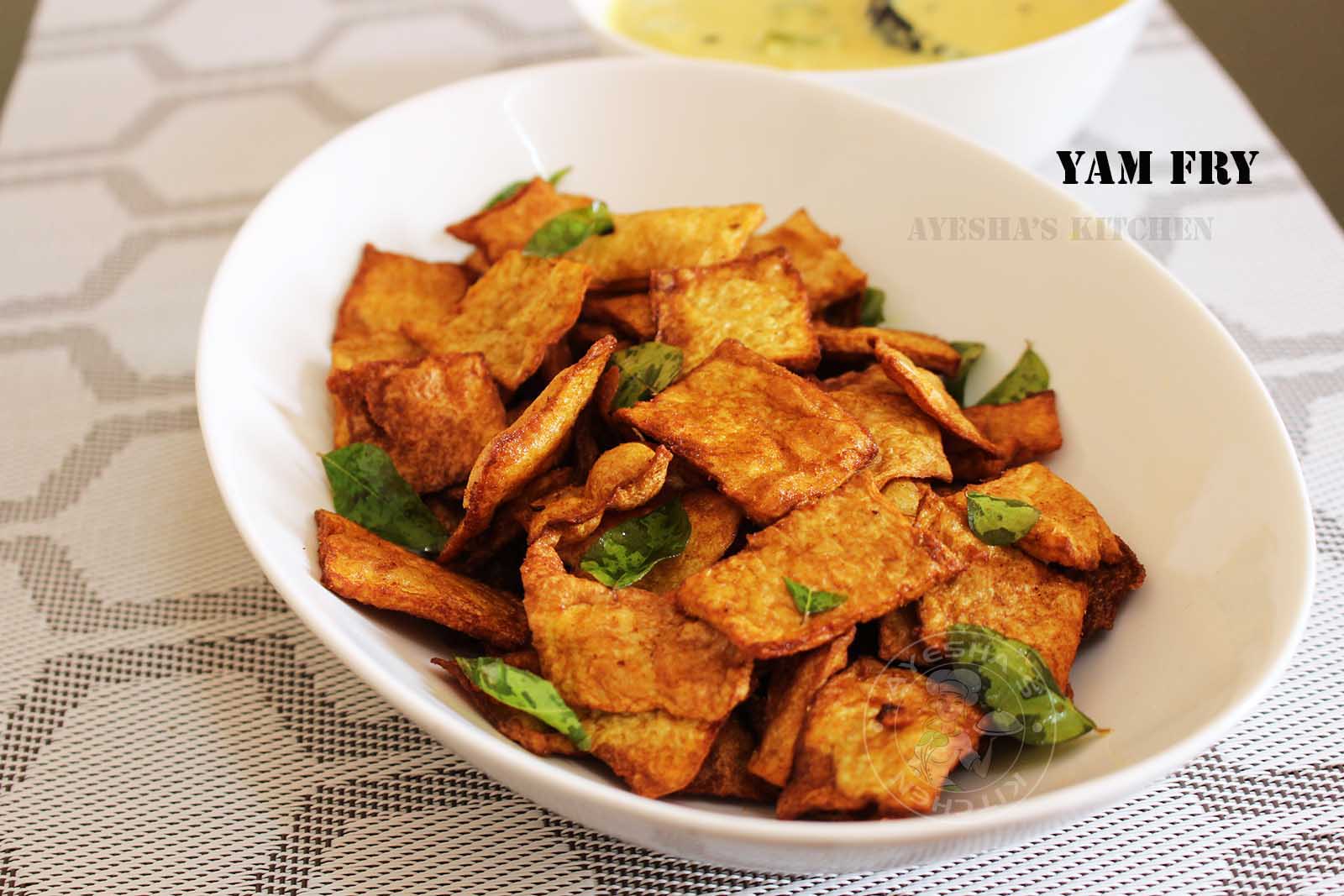 YAM RECIPE EASY ELEPHANT YAM CRISPY FRY / CHENA VARUTHATH