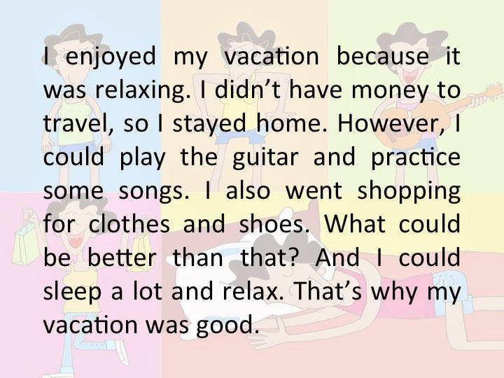 a short vacation paragraph