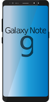 samsung Note 9 graphic photo in blue colour