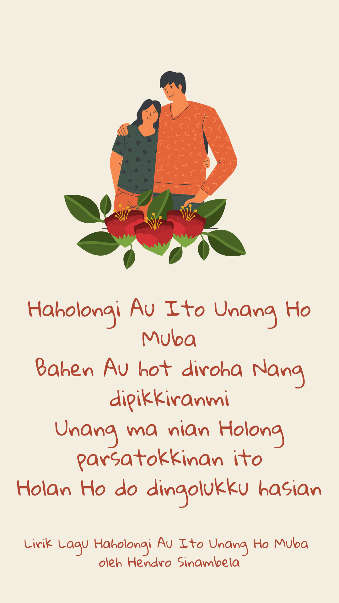 Lirik Lagu Haholongi Au Ito Unang Ho Muba Dan Kunci Gitar Hendro Sinambela
