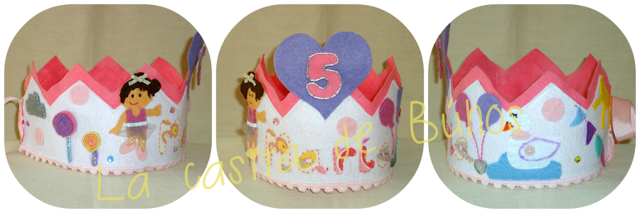 Corona cumpleaños ballet en fieltro - Felt ballet birthday crown