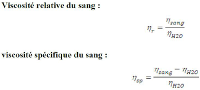 relation entre la viscosité et l'hématocrite