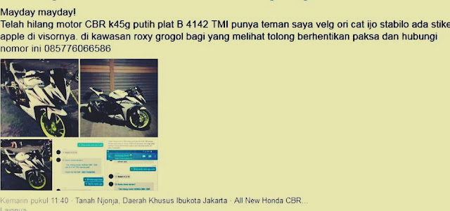 Tips dan Cara Mencari Motor yang Hilang