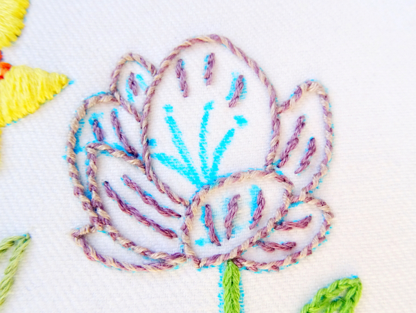 Mẫu thêu hoa tulip - Hình 6