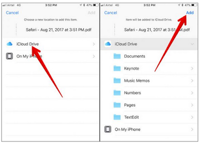 Cara Menyimpan Halaman Web Menjadi PDF di iOS 11 Safari di iPhone atau iPad