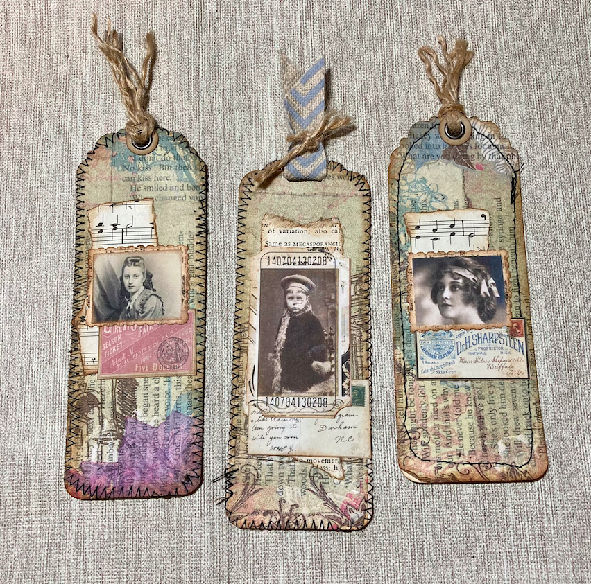 Nigezza Creates Vintage Days Junk Journal Tags From Book Pages & Paper