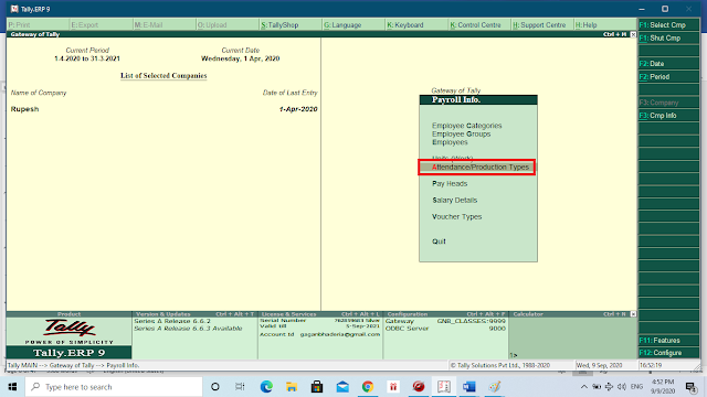 payroll accounting in tally erp 9