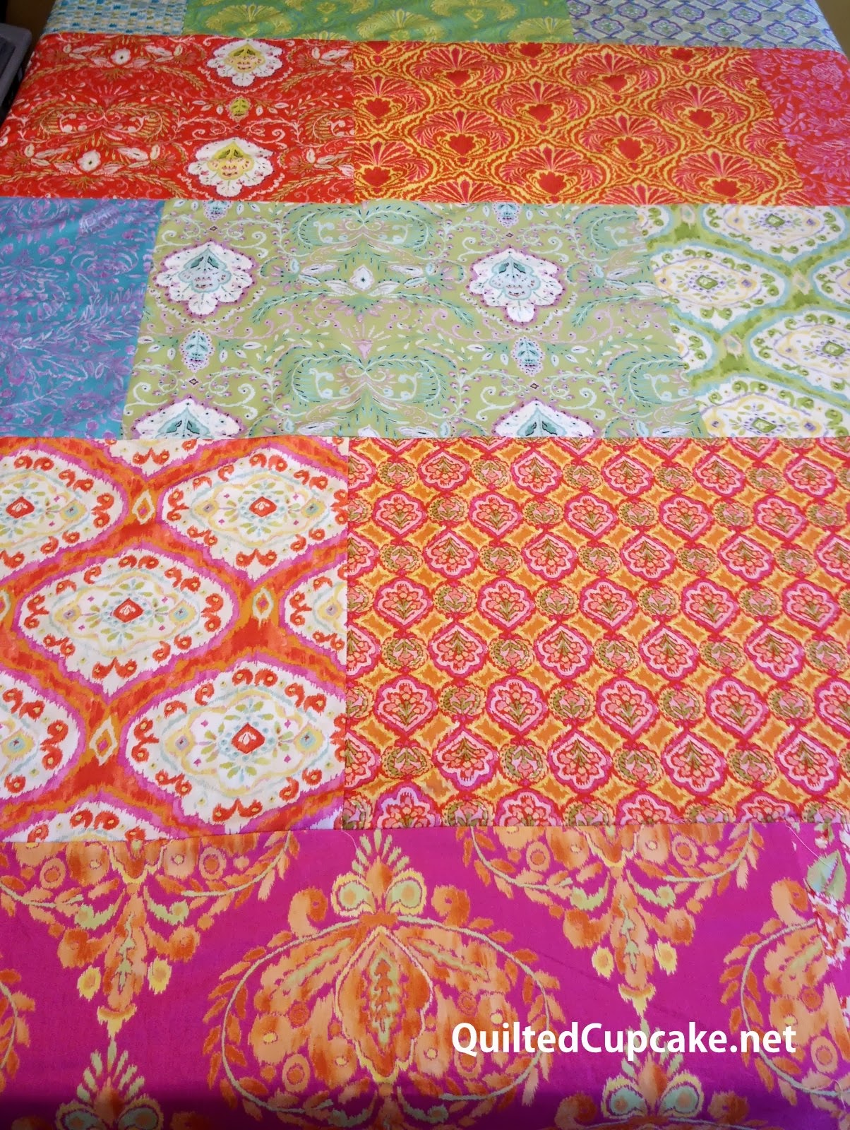 Quilted Cupcake Easy Reversible Tablecloth with Dena Designs Fabrics