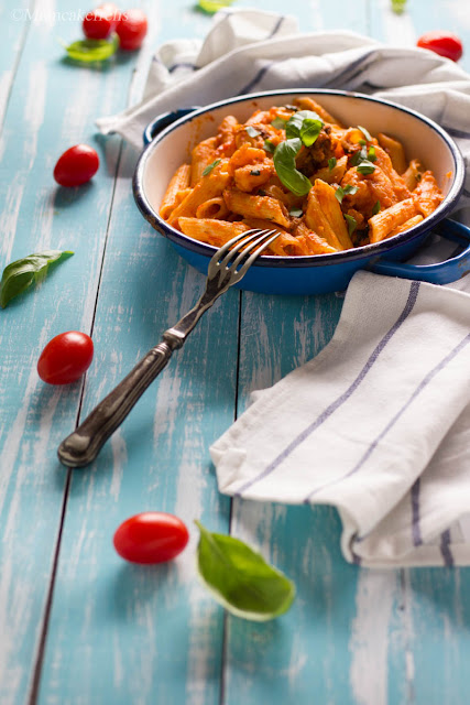 pasta con tonno e basilico