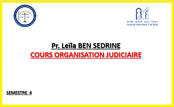 Cours organisation judiciaire S4 PDF