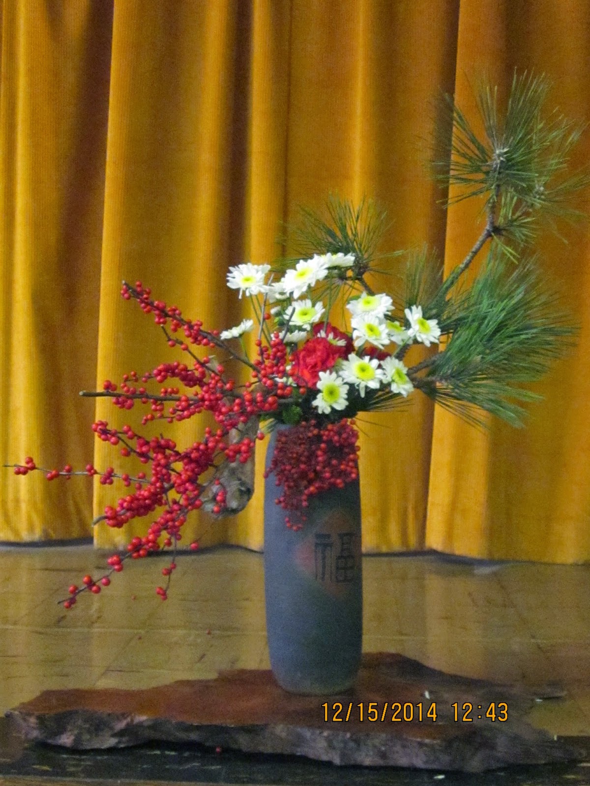 Orchids and Ikebana Happy New Year Two Arrangements
