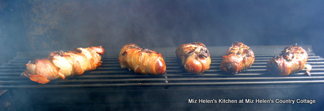 Bacon Wrapped Stuffed Brats at Miz Helen's Country Cottage