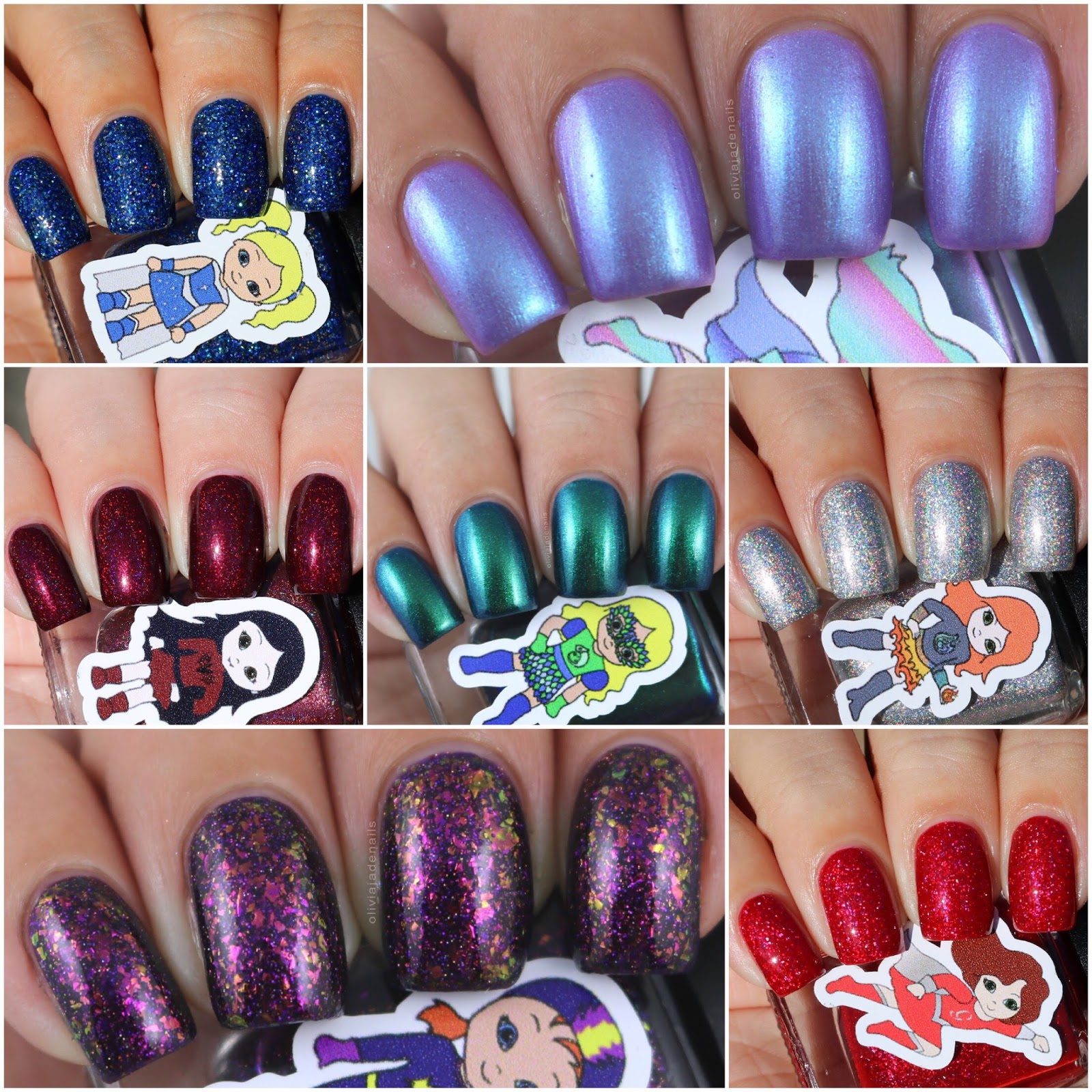 Olivia Jade Nails Grace Full Nail Polish Super Polish Girls Collection Swatches Review