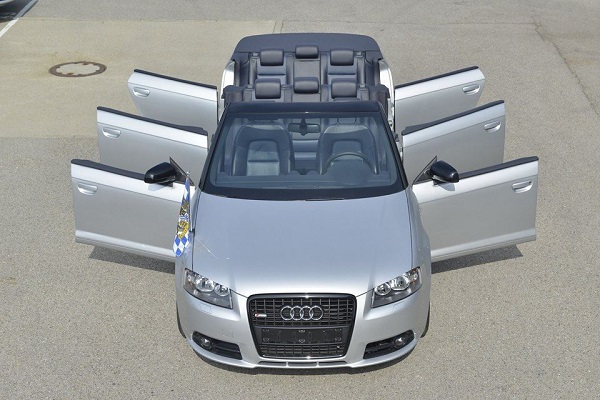 Audi fabricó un A3 de ocho plazas para pasar por su planta de Inglostad