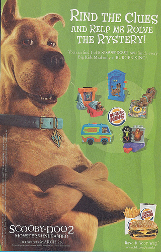 scooby doo burger king toys