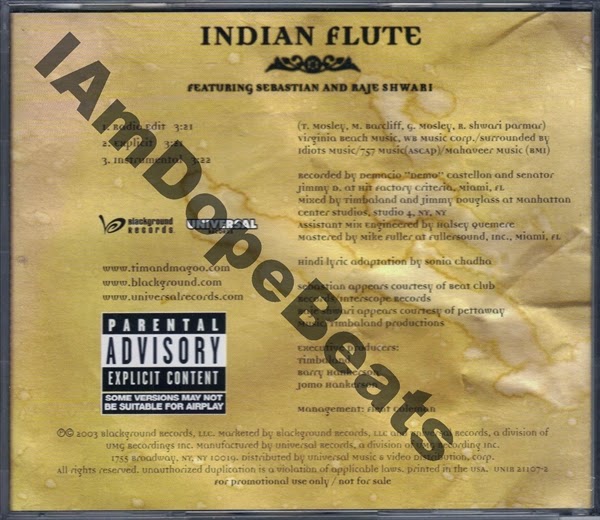 iAmDopeBeats Catalog Timbaland & Magoo Indian Flute [Promo CD Single]