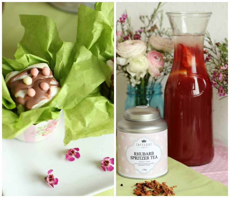 Kleine Teekuchen und Erdbeer Rhabarber Eistee mit Tafelgut Tee. - Sasibella Kleine Teekuchen und Erdbeer Rhabarber Eistee mit Tafelgut Tee. - Sasibella