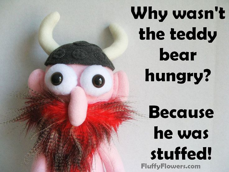 Why wasn't the teddy bear hungry? Because he was stuffed! Joke All