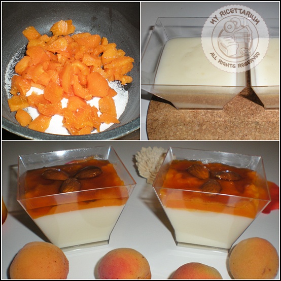 Biancomangiare con confettura di albicocche e miele di arancio