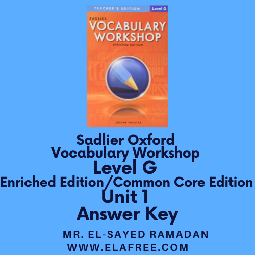 Vocabulary for Comprehension Review Units 1-3 Level G - Brown Ablessairse