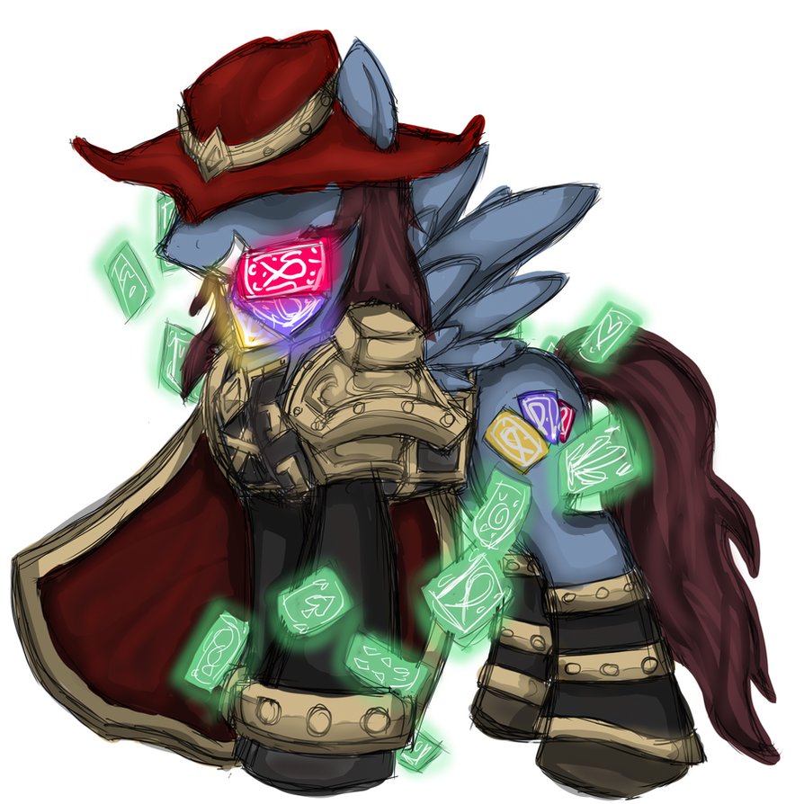 twisted_fate_pony_by_kittynumber7-d4phul