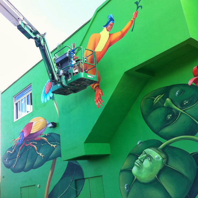 Work In Progress By Ukrainian Street Art Duo Interesni Kazki In Miami, USA. 7