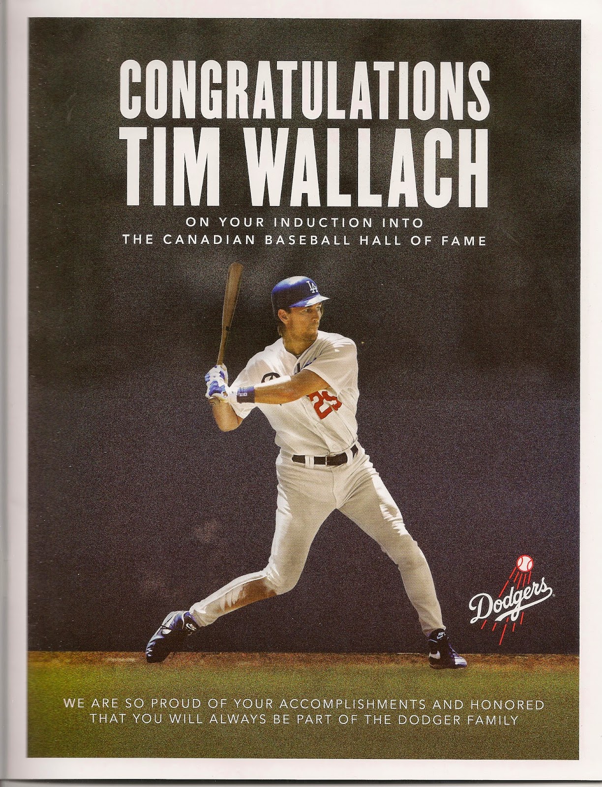 Tim Wallach: Induction Program 2014 Canadian Baseball Hall of Fame