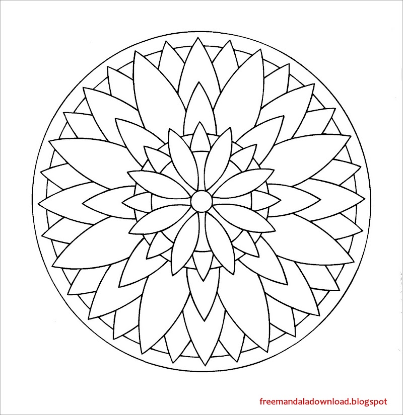 Einfache Mandalas Malvorlagen für Kinder PDF Free Mandala