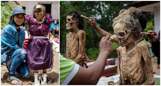 Didandani Hingga Diajak Berselfie, Di Tempat Ini Setiap Bulan Agustus Jasad Keluarga Kembali Digali dari Kubur